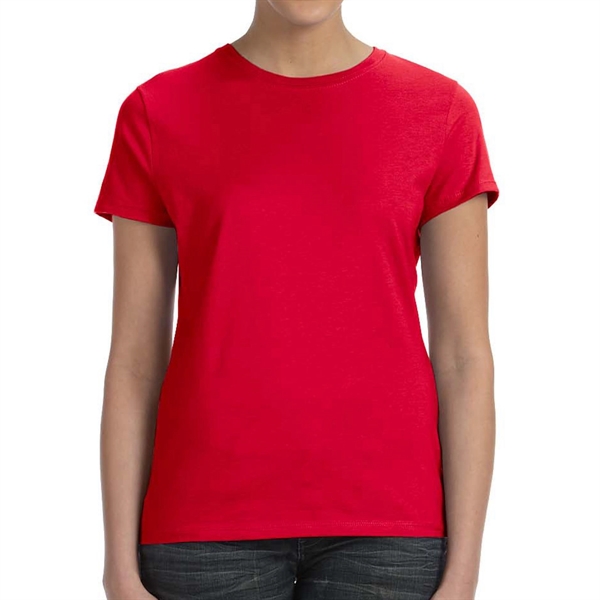 Deep Red color option for Ladies' Branded Cotton Tee