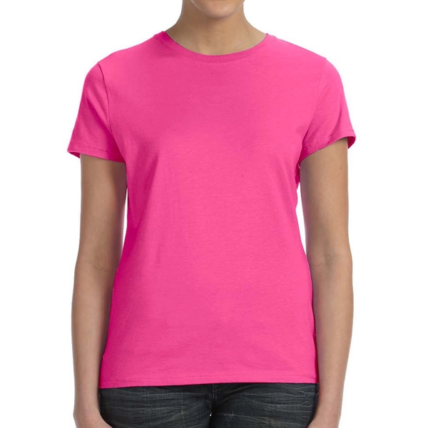Wow Pink color option for Ladies' Branded Cotton Tee