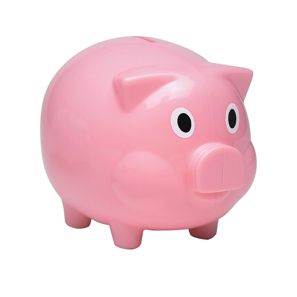 Pink color option for Plastic Pig Shaped Coin Bank