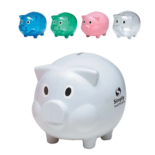 Main photo of Plastic Pig Shaped Coin Bank