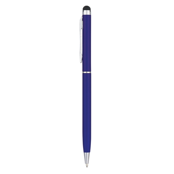 Blue color option for Sleek Aluminium Pen With Stylus