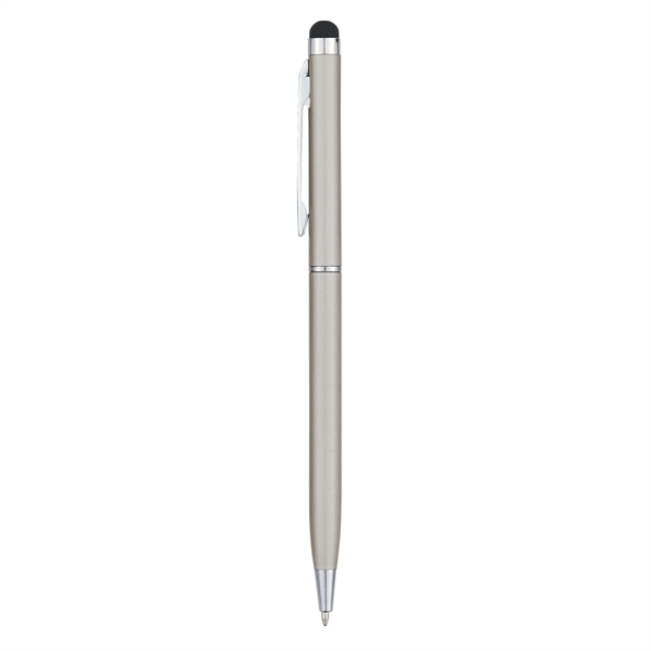 Silver color option for Sleek Aluminium Pen With Stylus