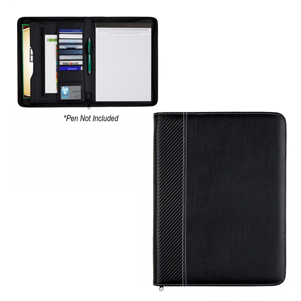 Black color option for Sleek Carbon Zip Up Portfolio