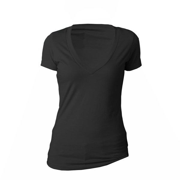 Black color option for Next Level Deep V Neck Shirt For Women