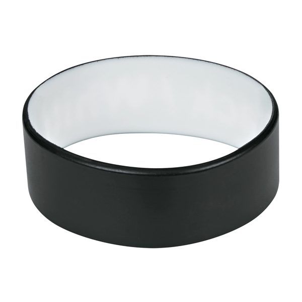 Black W/White color option for Elastic Silicone Hand Strap