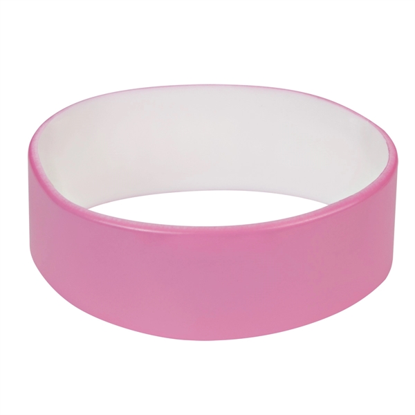 Pink W/White color option for Elastic Silicone Hand Strap