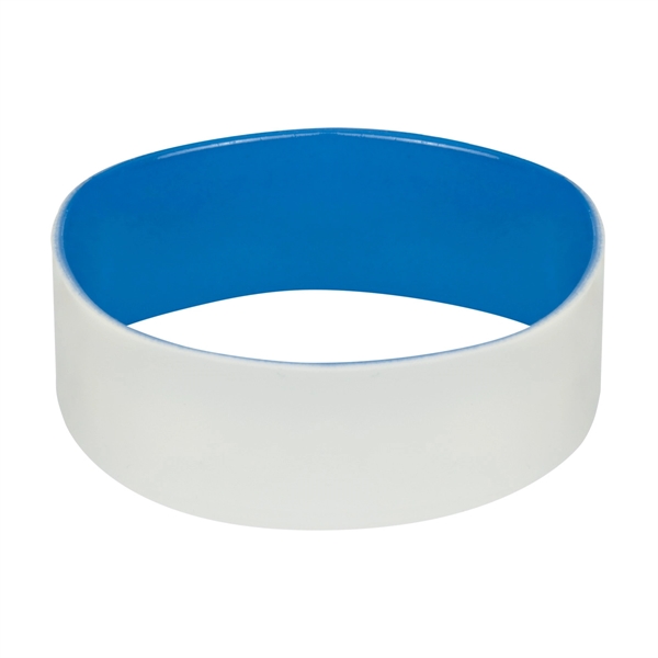 White W/Royal Blue color option for Elastic Silicone Hand Strap