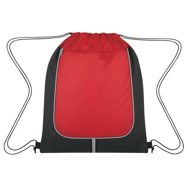 Red-Black color option for Achiever's Drawstring Backpack