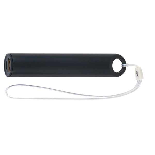 Black color option for Slim Power Bank With Hand Strap