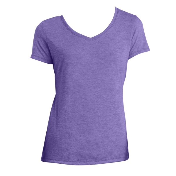Purple Frost color option for Women's Tri V Neck Soft T Shirt