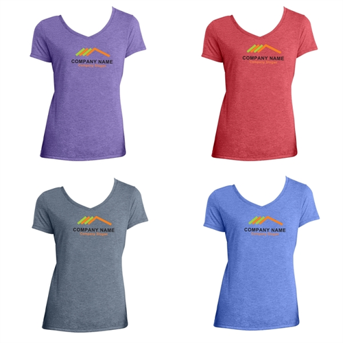 Main photo of Women's Tri V Neck Soft T Shirt