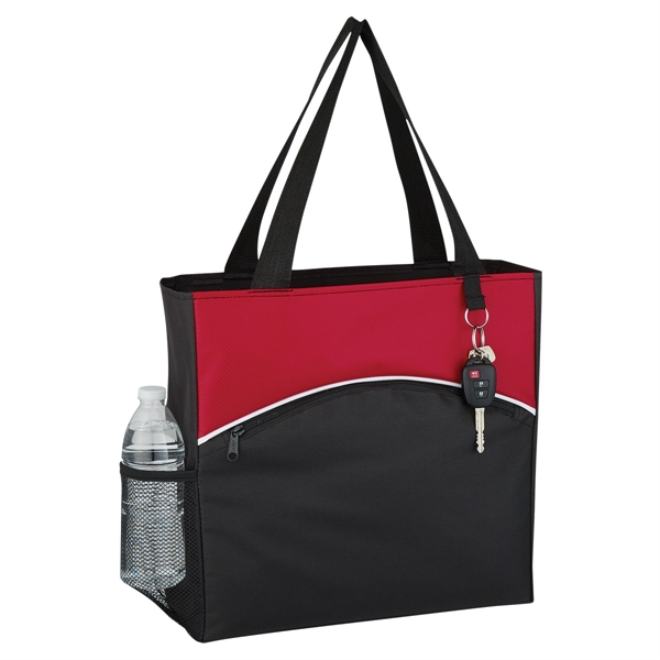 Red color option for Vrange Tote Bag With Crescent Pocket
