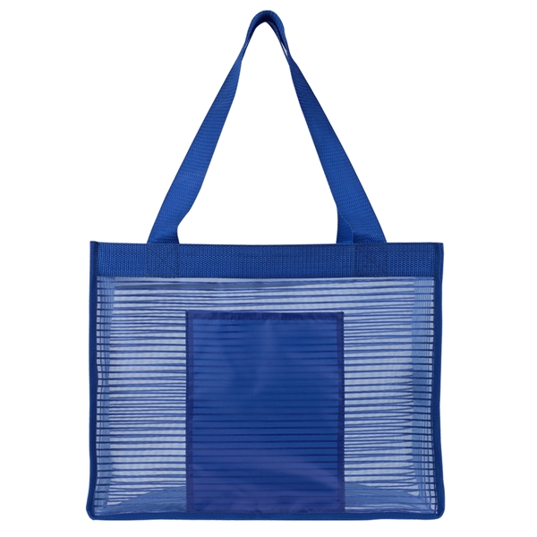 Blue color option for Zebra Striped Tote Bag