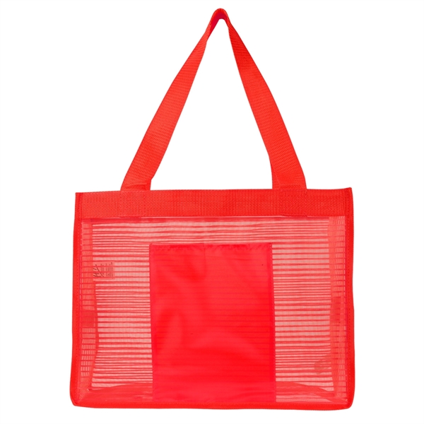 Red color option for Zebra Striped Tote Bag
