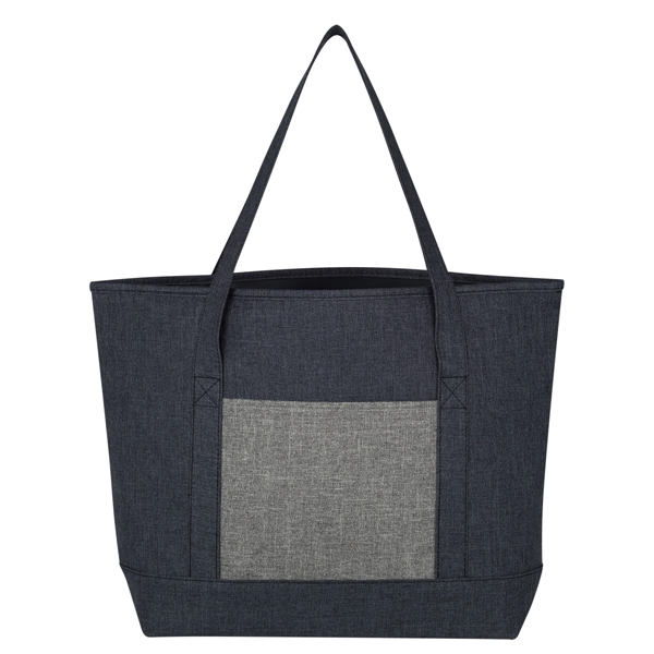 Black With Gray color option for Denim Like Tote