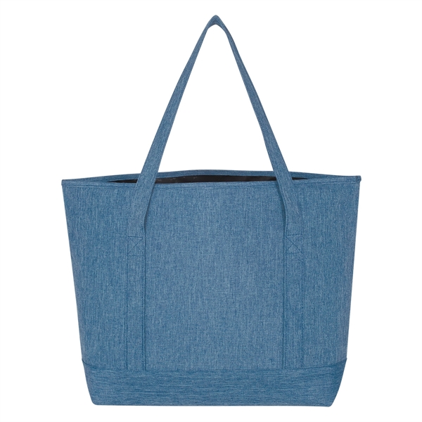Blue With Gray color option for Denim Like Tote