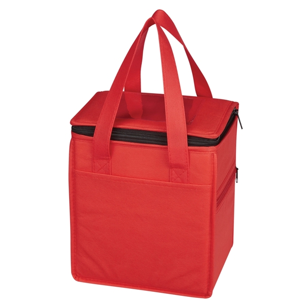 Red color option for Peak Non Woven Cooler Bag