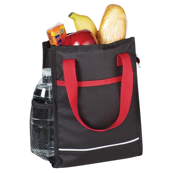 Black With Red color option for Break Time Lunch Tote