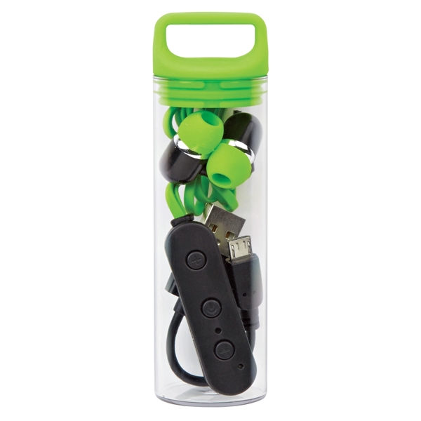 Clear With Lime color option for Compact Cased Wireless Earbuds