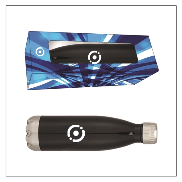 Black color option for 16 Oz. Stainless Bottle With Gift Box