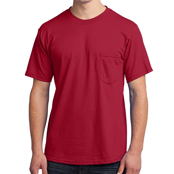 Red color option for Stylish All American Tee With Pocket