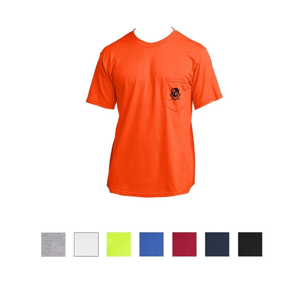 Safety Orange color option for Stylish All American Tee With Pocket
