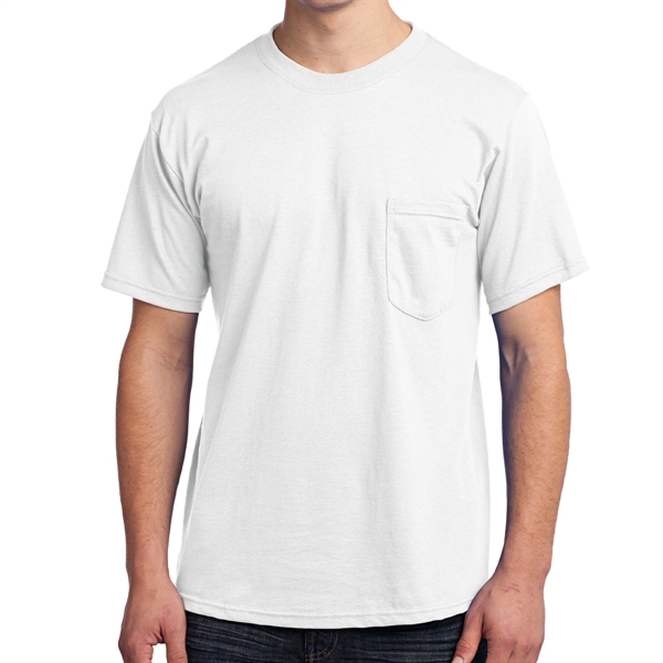 White color option for Stylish All American Tee With Pocket
