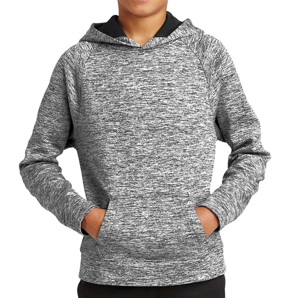 Black Electric color option for Sport Tek® Posi Charge® Youth's Electric Pullover Hoodie