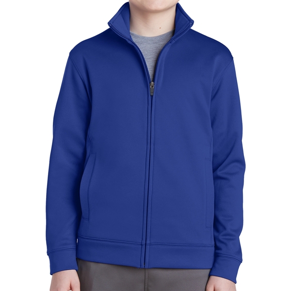 True Royal color option for Plier Kids' 100% Polyester Full Zip Jacket