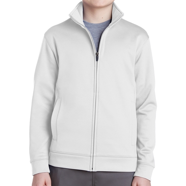 White color option for Plier Kids' 100% Polyester Full Zip Jacket