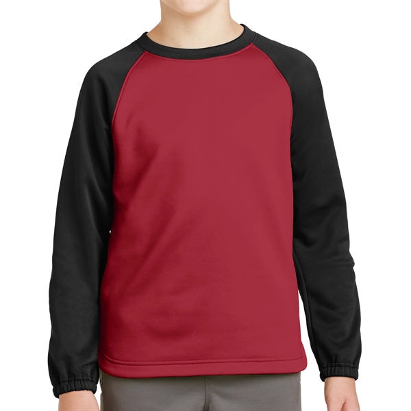 Deep Red/ Black color option for Polyester Anti Static Crewneck Shirt