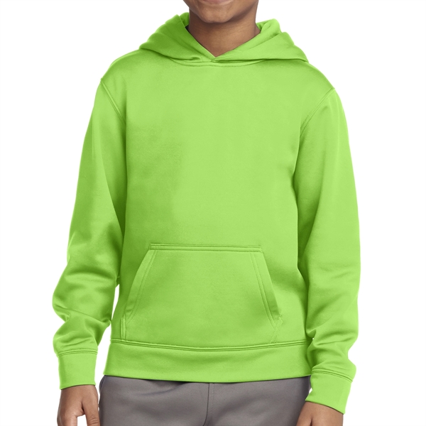 Lime Shock color option for Sport Tek® Sport Wick® Youth's Fleece Made Pullover Hoodie