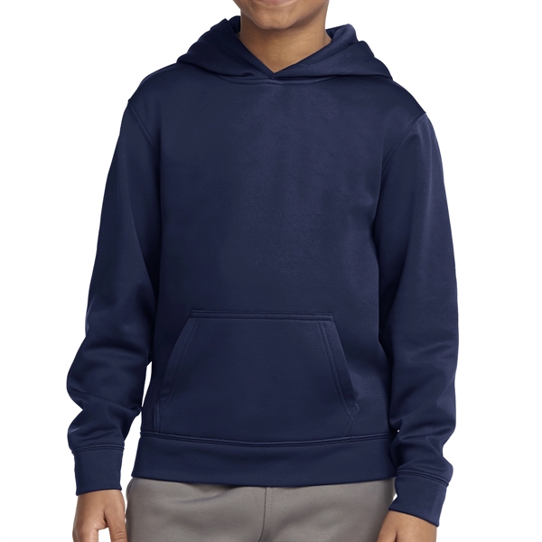 Navy color option for Sport Tek® Sport Wick® Youth's Fleece Made Pullover Hoodie