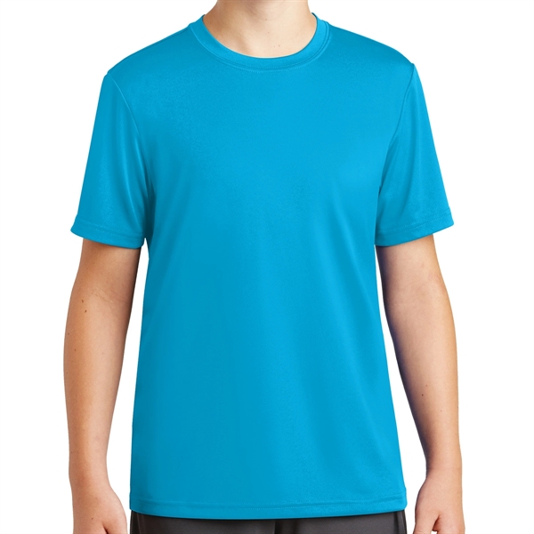 Atomic Blue color option for Kids' Polyester Tee