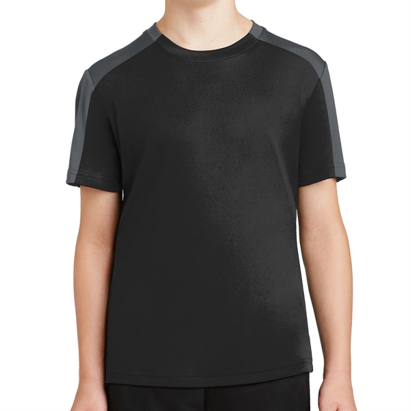 Black/Iron Gray color option for Comfort Oriented 100% Polyester Ladies' Tee