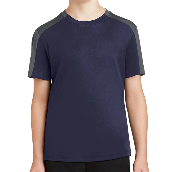 True Navy/Iron Grey color option for Comfort Oriented 100% Polyester Ladies' Tee