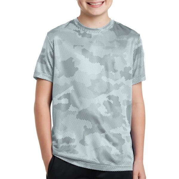 Iron Gray color option for Athletic Camo Shirt For Kids