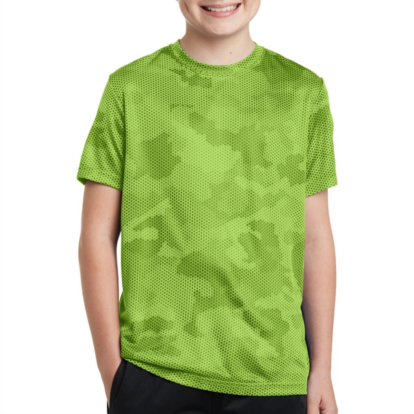 Lime Shock color option for Athletic Camo Shirt For Kids