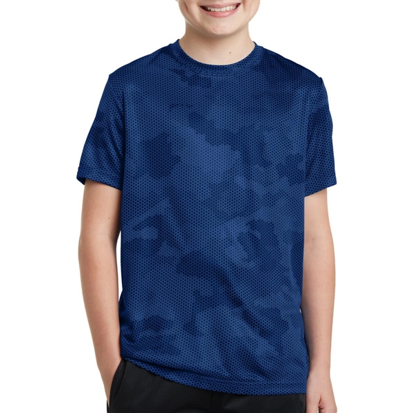 True Royal color option for Athletic Camo Shirt For Kids