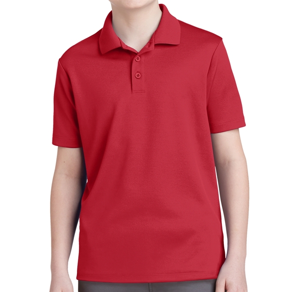 True Red color option for 100% Sport Polyester Flat Back Mesh Shirt.