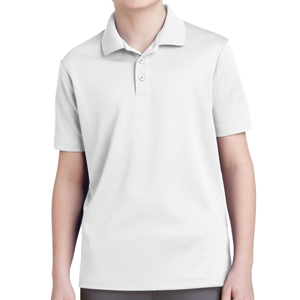White color option for 100% Sport Polyester Flat Back Mesh Shirt.