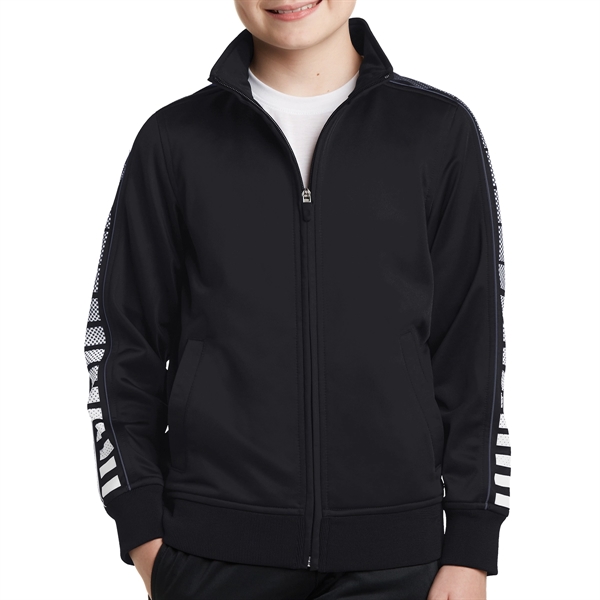 Black/Iron Gray color option for Cadet Single Leeve Stripe Designed Jacket