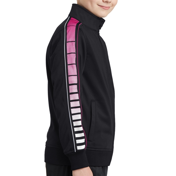 Black/Pink Raspberry color option for Cadet Single Leeve Stripe Designed Jacket