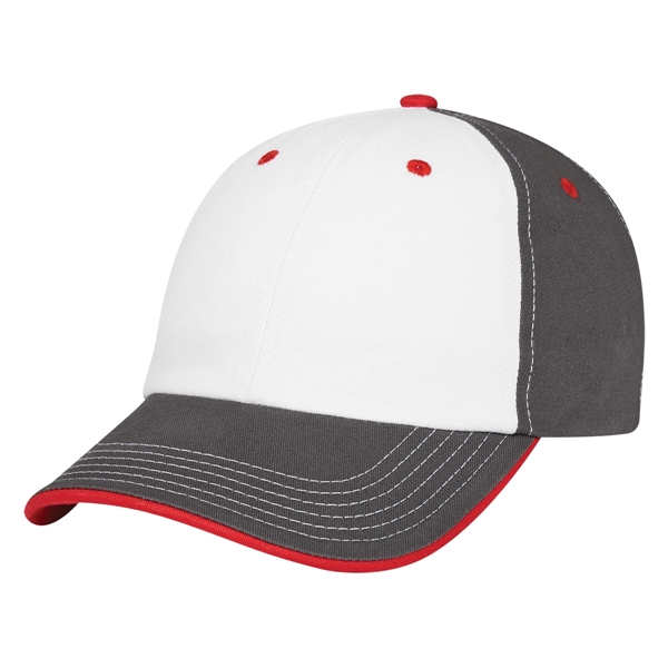 Gray With White And Red           B color option for Classic Cotton Cap