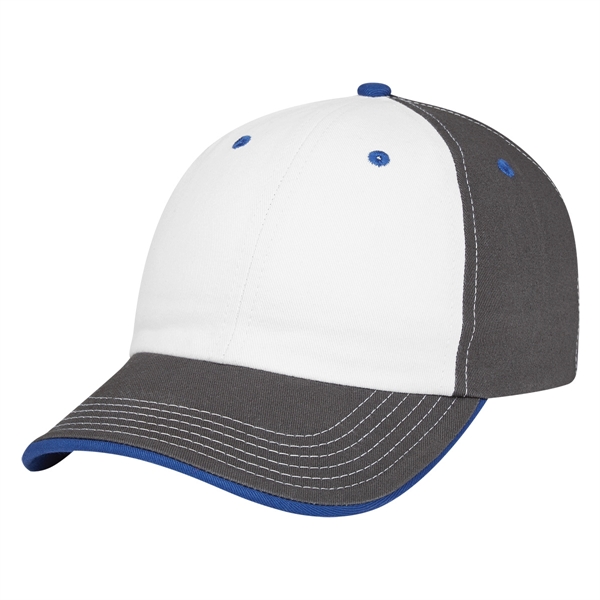 Gray With White And Royal         B color option for Classic Cotton Cap