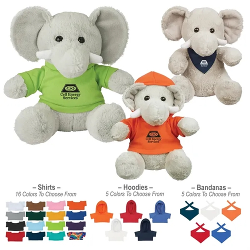 Main photo of 8" Colorful Pulpy Elephant Toy