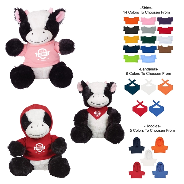 Black With White color option for 8" Lovable Cow