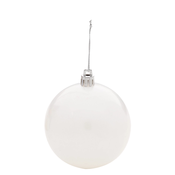 White color option for Round Custom Ornament