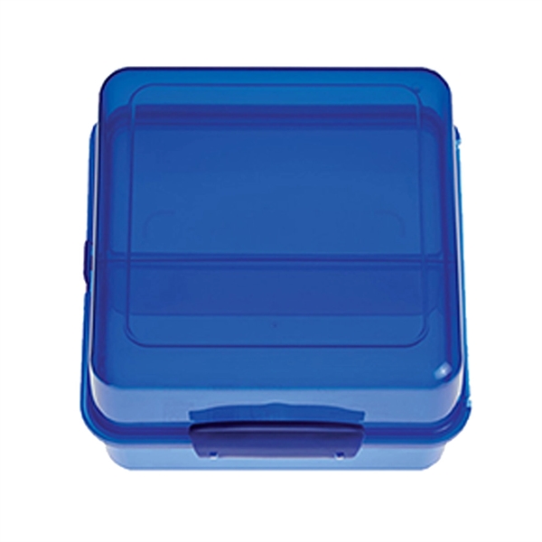 Blue color option for Double Leveled Meal Container With Handled Box