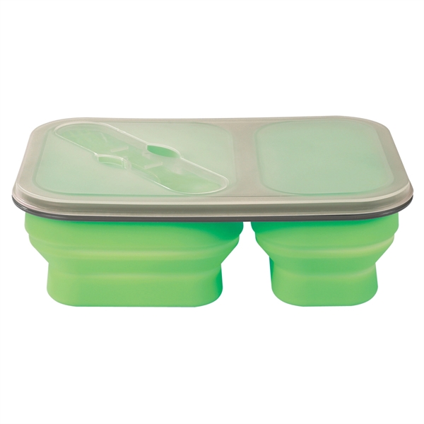 Green color option for Dual Compartment Food Container